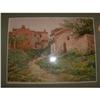 Image 1 : French Village Watercolour Scene Signed Baudrys#1573720
