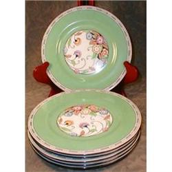 Art DECO Plates SET of 6 - Crown STAFFORDSHIRE #1573834