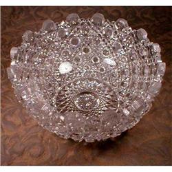 CUT Glass BOWL AMERICAN Brilliant 8 in. ANTIQUE#1573841