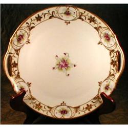 NIPPON Violets MORIAGE 2 HANDLE Plate - ANTIQUE#1573846