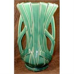 McCOY Reeds VASE Green -VINTAGE-  Large #1573865