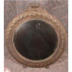 Filigree MIRROR Round -VINTAGE- Crown TOP #1573866