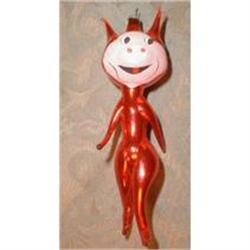 She DEVIL Christmas ORNAMENT Pig Face -VINTAGE-#1573892