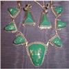 MEXICAN Sterling JADEITE  -Necklace & Earrings-#1573935