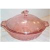 Pink Floral Poinsettia Covered Vegetable Bowl #1574058