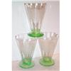 Image 1 : Three Tiffin Flying Nun Green Footed Goblets #1574092