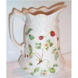 Strawberry Decorated English Old Foley Pitcher #1574123