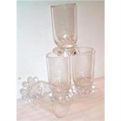 Four RARE Candlewick Footed Tumblers #1574130