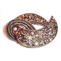 Kramer Smokey Rhinestone Brooch #1574147