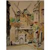 Image 1 : Watercolored Etching of Montmartre, Le Moulin #1574408