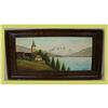 Image 1 : French Art Painting Framed Signed DuFour Alps #1574597