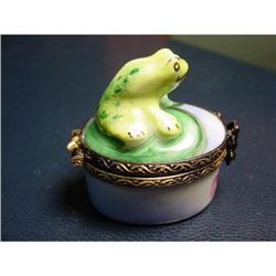 French Frog hand painted Limoges box trinket #1574856