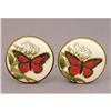 Image 1 : 2 Old Japanese Satsuma Butterfly Button #1574939