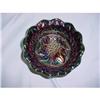 Image 1 : FENTON  CARNIVAL  AMETHYST GRAPE LEAF BOWL #1575089
