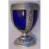 Image 1 : Cobalt and Silver Plate Goblet #1575336