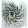 HUGE Rhinestone Catherine Wheel Pin #1575555