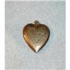 Image 1 : Old Sterling Vermeil Engraved Heart Locket  #1575883