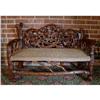 Image 1 : ANTIQUE RUSTIC RENAISSANCE BLACK FOREST BENCH #1575997