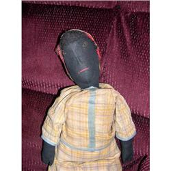 18" Black cloth doll stitched features #1584715