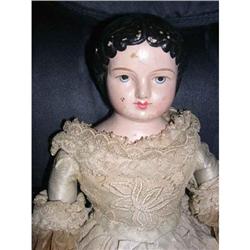 17   Early Papier-Mache Doll #1584793