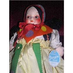 13  Russia Georgene Cloth Doll with Tag #1584806