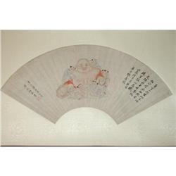 20th Century Chinese Fan Painting #1584893