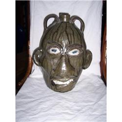 Tobbaco Spit Face Jug by Chester Hewell #1584974