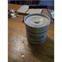 Antique Redwing Butter Crock w/Lid #1584977