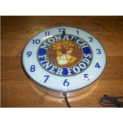 Monarch Finer Foods Clock-Lights Up #1584992