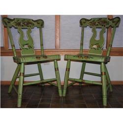 Pair of 19th C. Pennsylvania Painted Chairs #1585014