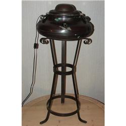 Antique Art Deco Copper Humidifier & Iron Stand#1585015