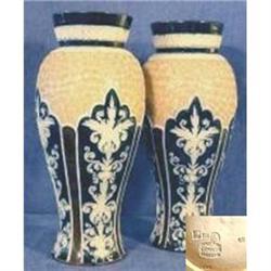 Pair Doulton Lambeth Vases (c1891) #1585023