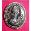 Image 1 : GUTTA Percha CAMEO Brooch GF Frame ANTIQUE #1585065