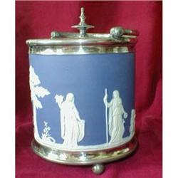 WEDGWOOD JasperWARE Dark Blue BISCUIT -Antique-#1585066