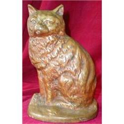 CAT Doorstop CAST Bronze/Brass 8 in. -ANTIQUE- #1585089