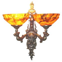 A pair of alabaster and bronze sconces #1585265