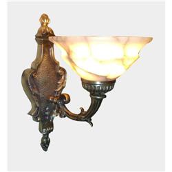 A pair of alabaster and bronze sconces #1585266