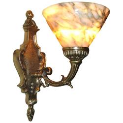 A pair of alabaster and bronze sconces #1585268