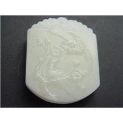 Chinese carved  jade  Pendant #1585299