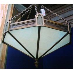 Chandelier-bronze, marbled finish octagon #1585348