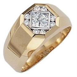 Diamonds 1 carat G VS1 diamond ring yellow gold#1585500