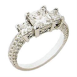 4.01 ct G SI1 princess cut diamond engagement #1585522