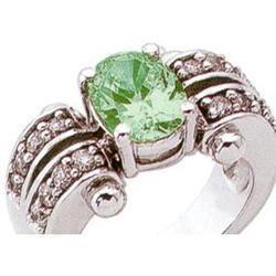 Vintage Estate inspired DIAMOND EMERALD ring #1585544