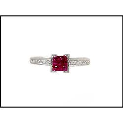 INVISIBLE SET RUBY DIAMOND RING WAS $595.00 #1596084