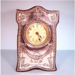 Art Nouveau Sterling Clock...HM #1596101