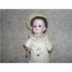 Bisque head doll on wooden body  #1596131