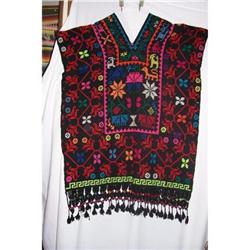 Vintage Hand Woven Mexican Poncho #1596260