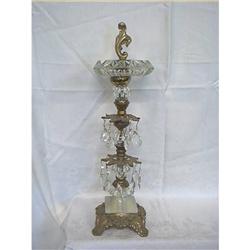 Glass and Metal Smoke Stand or Ashtray #1596373