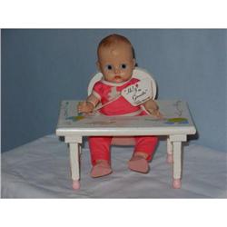 Ginnette Doll,1957, w/Wrist Tag & Feeding Table#1596436