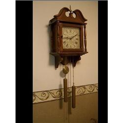 Fine Vintage Weight Driven Wall Clock #1596438